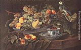 Still-life with Fruits and Parrot by Jan Fyt